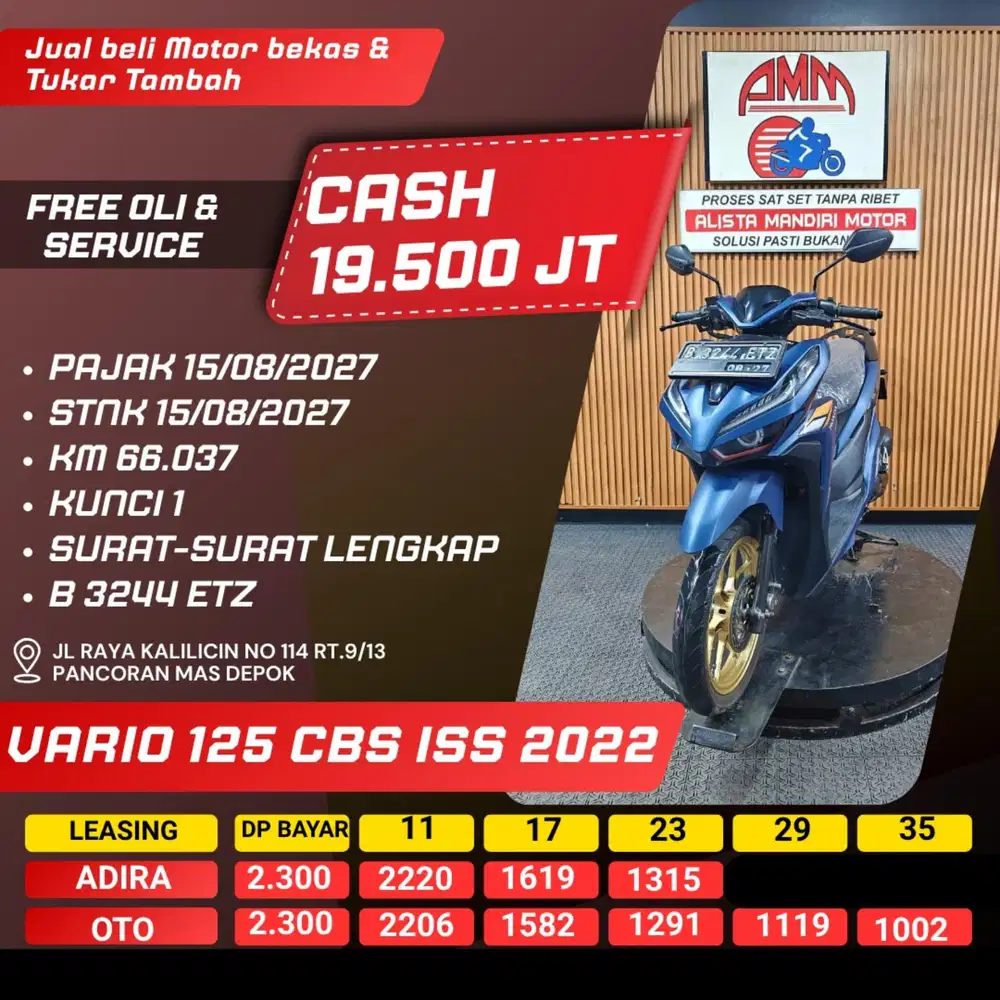 VARIO 125 CBS ISS 2022 CASH / KREDIT ALISTA