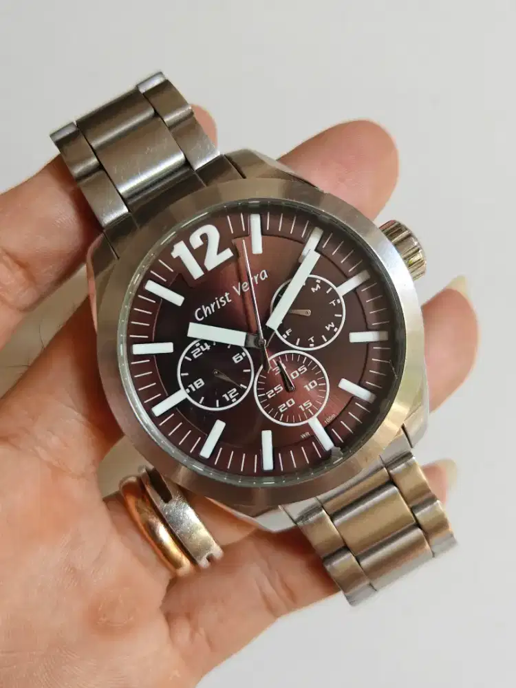 Jam pria Christ verra original bekas bagus normal semua siap pakai