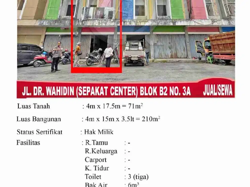 Ruko Strategis, pusat kota, cocok untuk berbagai macam jenis usaha