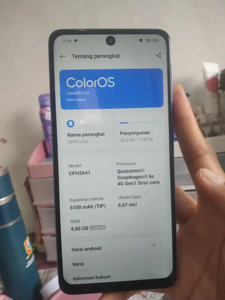 Oppo a3x RAM 4/128