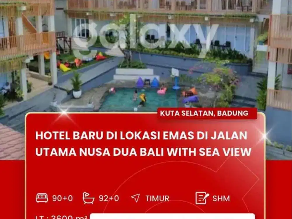 DIJUAL HOTEL BARU DAERAH NUSA DUA BALI