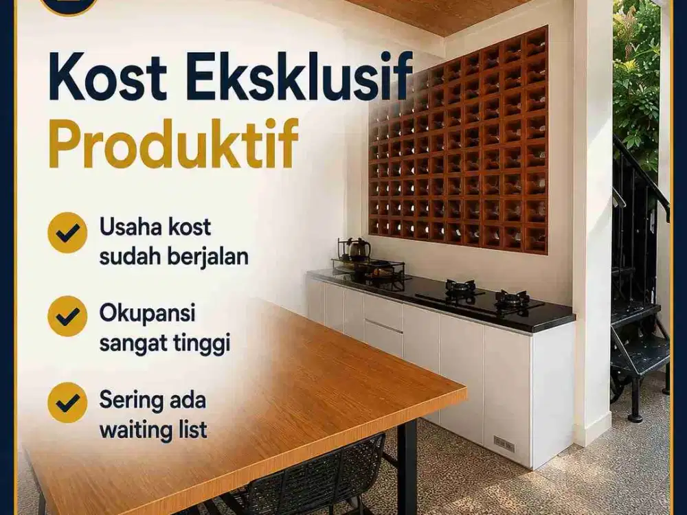 Dijual rumah kost full penghuni dekat stasiun LRT harjamukti