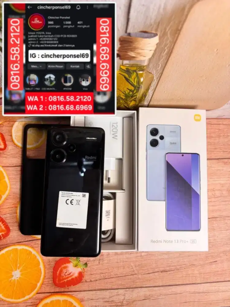 Jual hp REDMI NOTE 13 pro plus 5g 12/512 istimewa fullset ORIGINAL