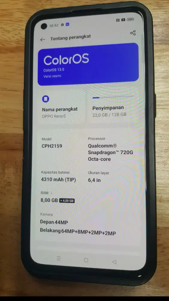 OPPO RENO 5  ( Fantasy Silver )