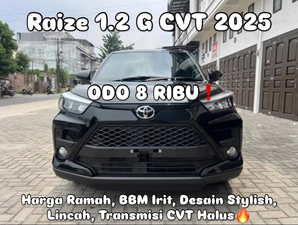 (TDP 36 JUTA!) Toyota Raize 1.2 G CVT/Automatic Hitam 2025
