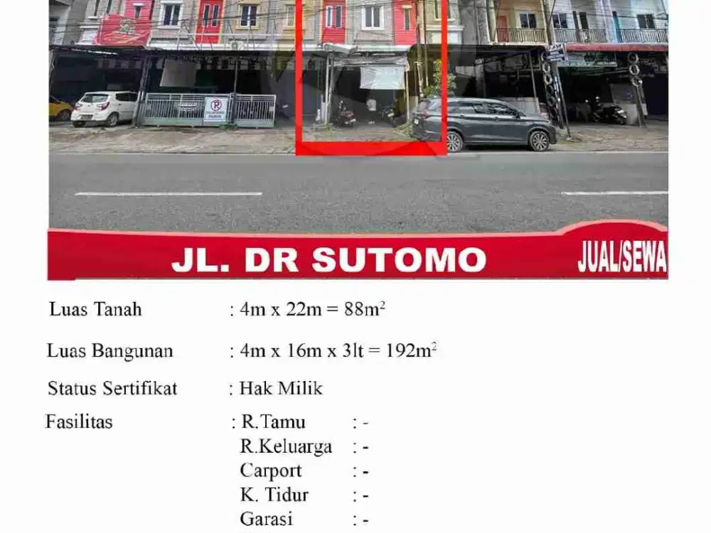 Ruko Strategis, tepi jalan