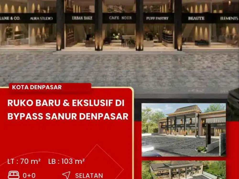 LEASEHOLD RUKO BARU DAERAH BYPASS SANUR BALI