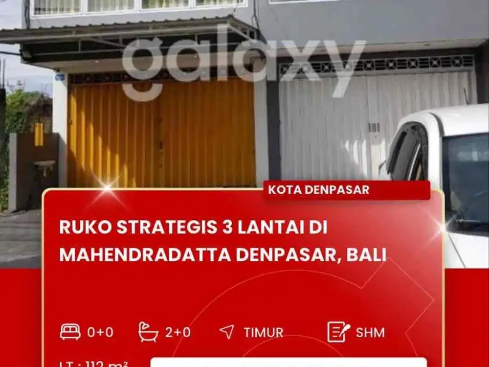 DISEWAKAN RUKO STRATEGIS DAERAH MAHENDRADATA DENPASAR BALI