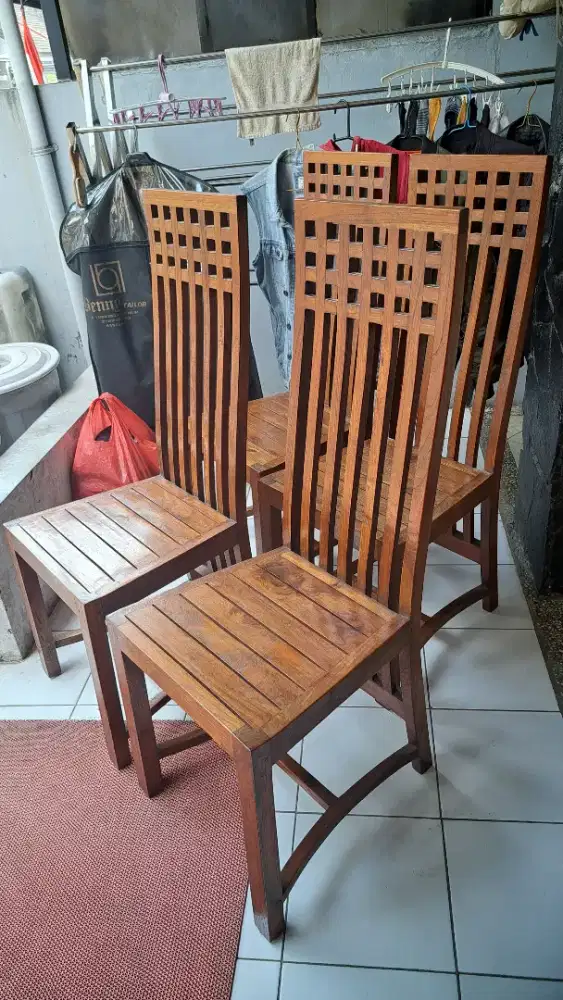 Kursi duduk kayu jati (6 pcs)