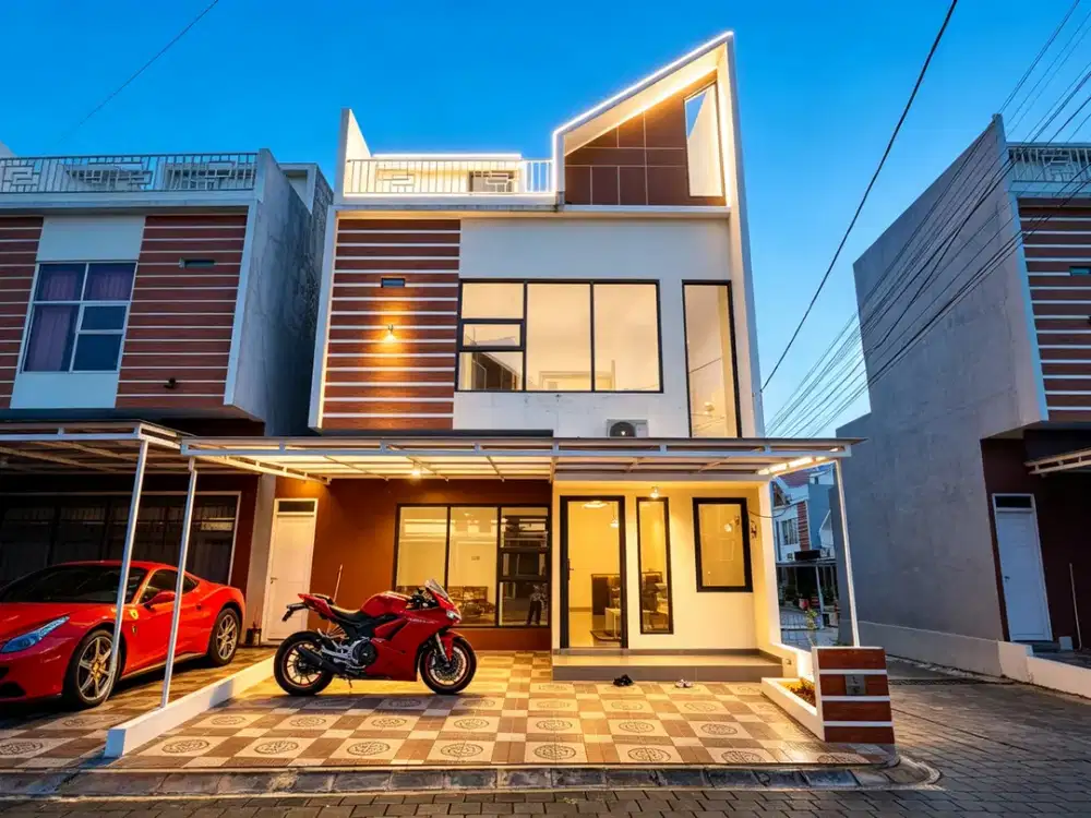 Furnished, 3 Lantai, Hook 1,351 Miliar, KTidur 4, Carport 2 Mobil
