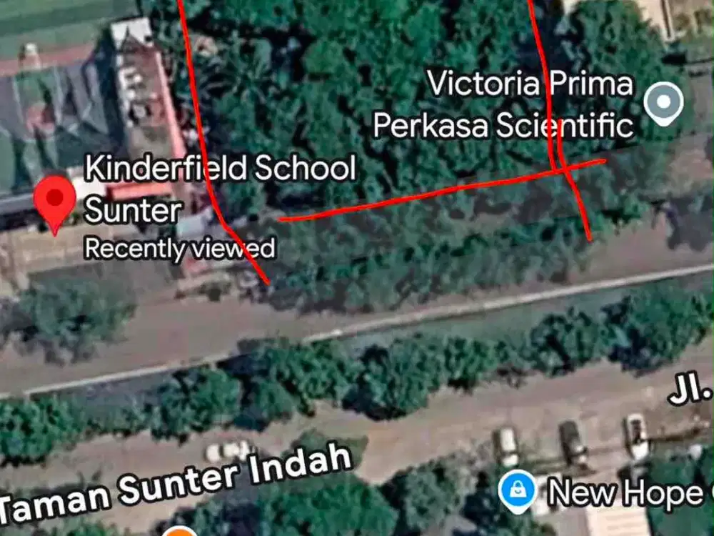 Disewakan Lahan Tanah Kavling Komersil Luas 1040 Meter Di Taman Sunter Indah - Jakarta Utara