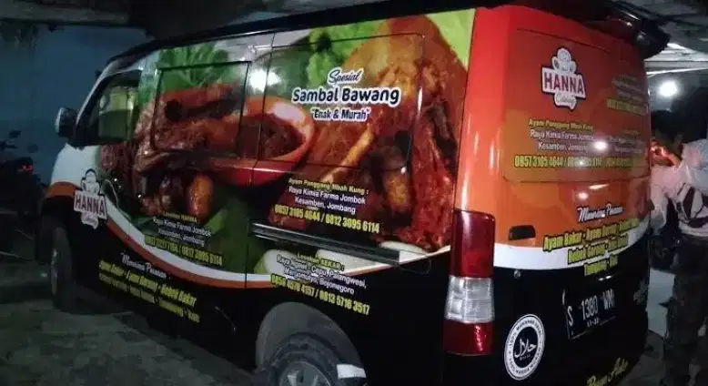 sticker Promosi Vinyl one way stiker satu arah branding mobil dll
