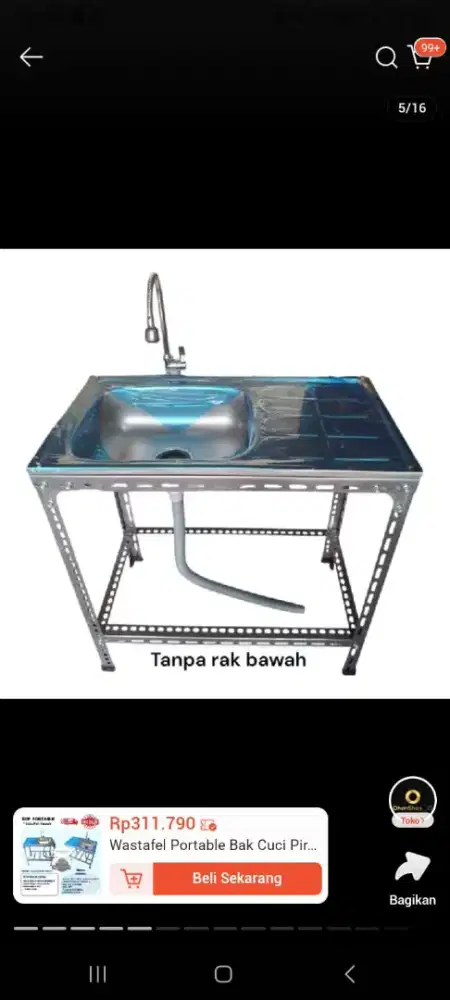 Wastafel portabel