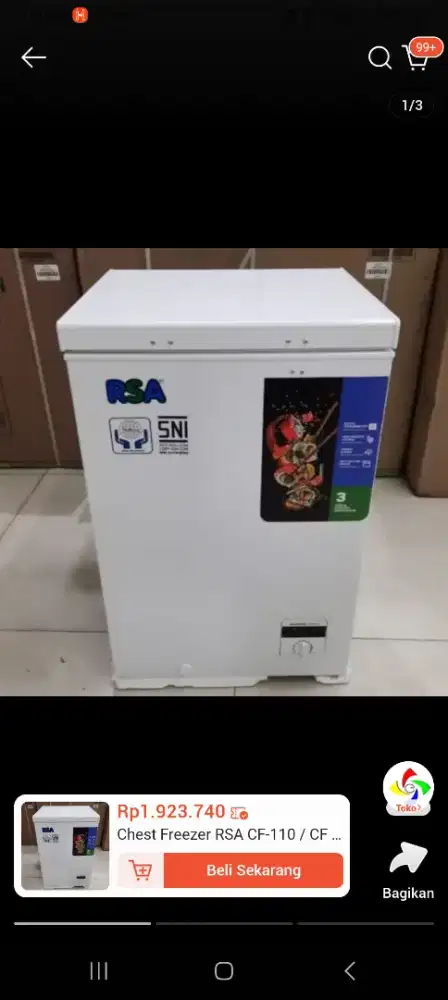 Chiler Freezer tuk penyimpanan Frozen food