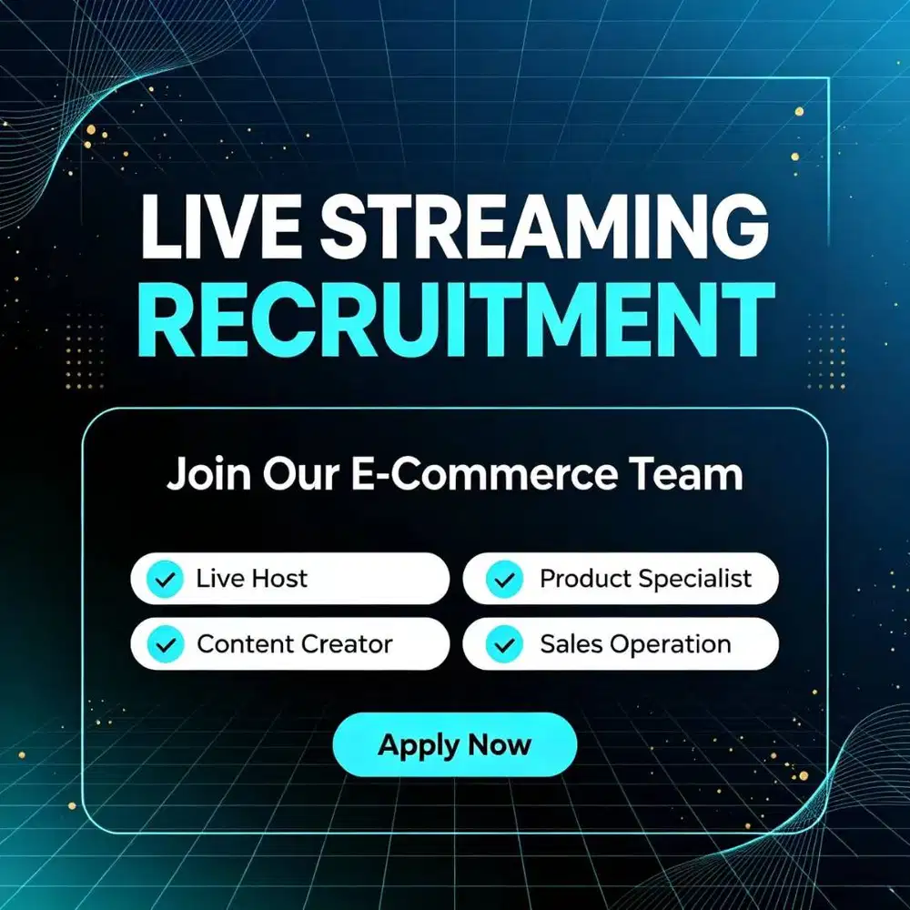 DIBUTUHKAN HOST LIVE BERPENGALAMAN SEGERA!!!