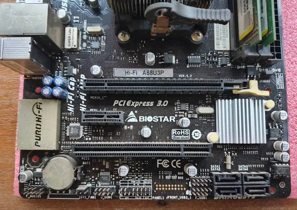 [BEKAS] Motherboard AMD Biostar FM2+Hi-Fi A68U3P+PROCESSOR AMD A4-4000