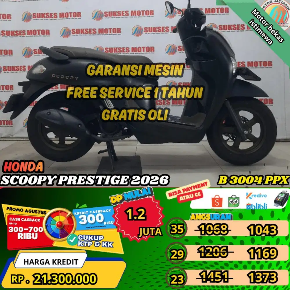 SCOOPY PRESTIGE 2026 BISA PAYMENT CC& SPYLATERKREDIVO(SUKSESMOTOR)