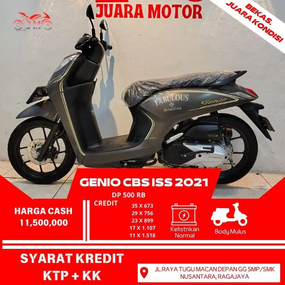 HONDA GENIO ISS 2021 SURAT LENGKAP MESIN HALUS DAN TERAWAT DP 500 RBAN