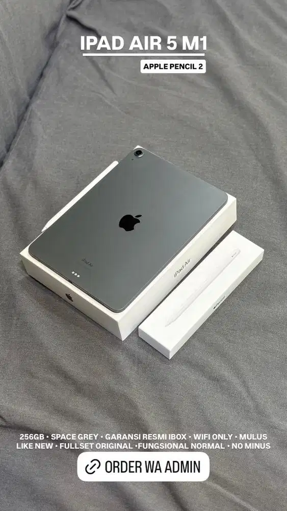 IPad Air 5 M1 11 256GB Wifi Grey IBox + Pencil 2