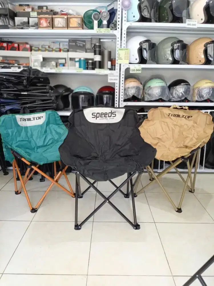 130rb BARU-Kursi Lipat Bulat camping/mancing/gunung UK.46x49x68cm