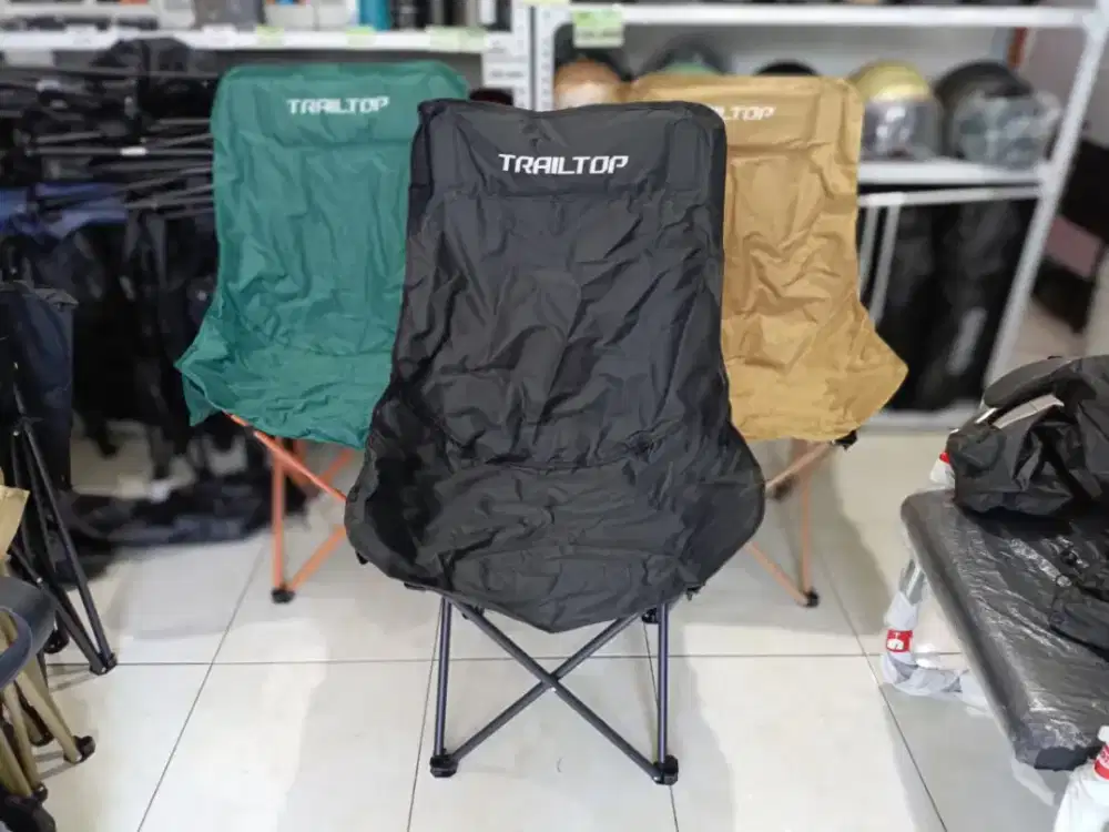 PROMO Kursi Lipat Sandaran Tinggi camping/mancing/gunung UK.47x47x91cm