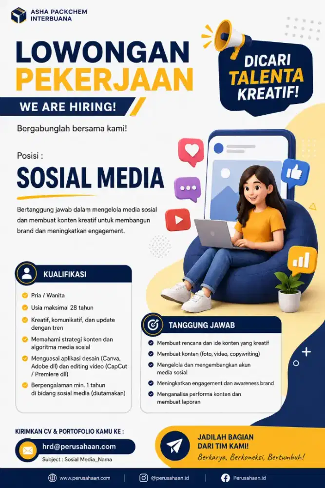 Dicari Admin sosial media