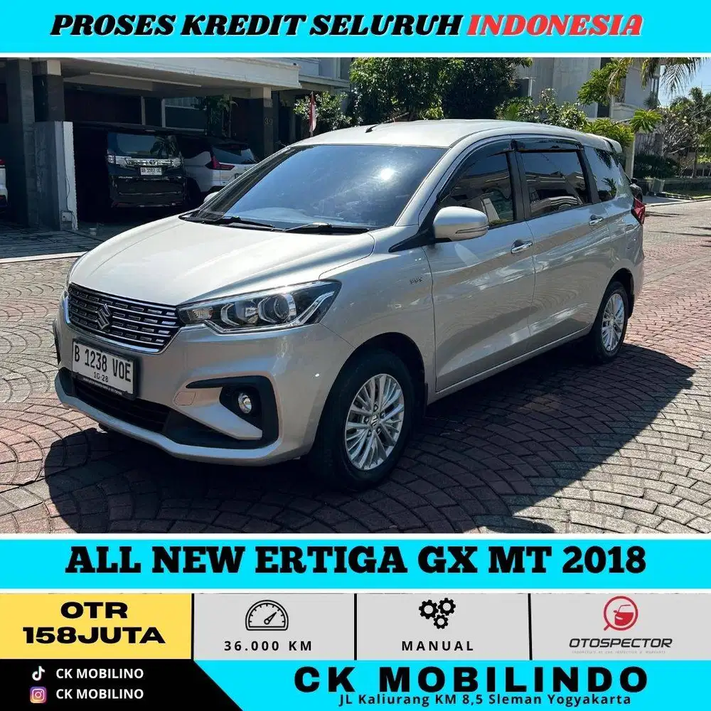 ALL NEW ERTIGA GX MT 2018 SILVER KM RENDAH DAN SIAP PAKAI