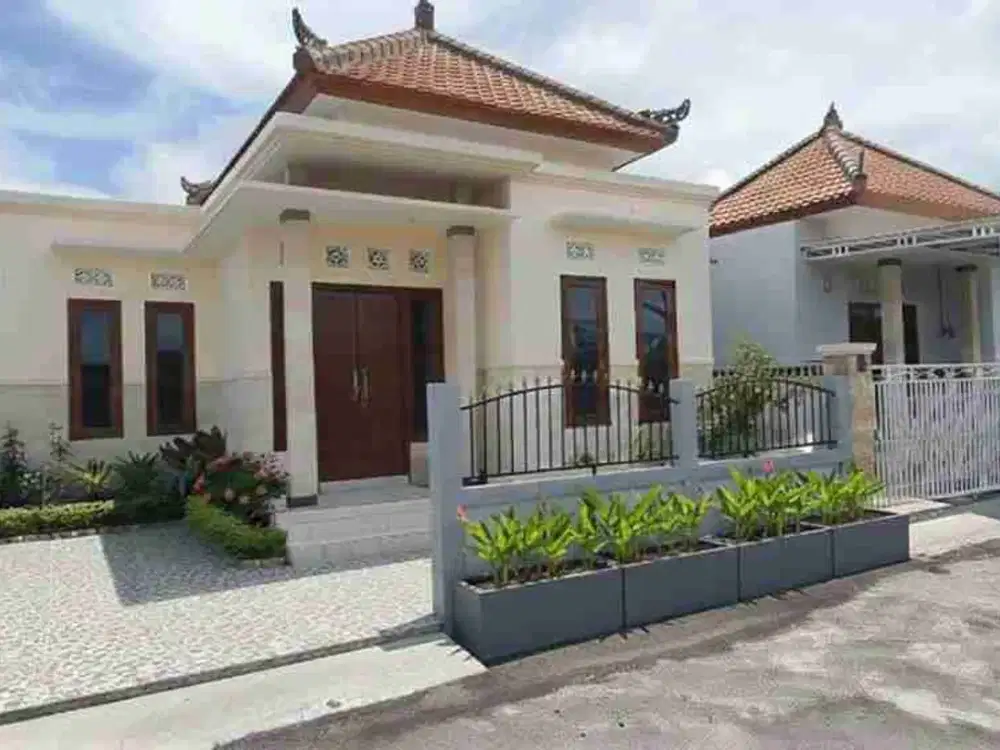 Rumah Balinese paling murah, View Lembah Hutan Hijau, Sawah Terasering, & Sungai, di Saba, Gianyar dekat Denpasar