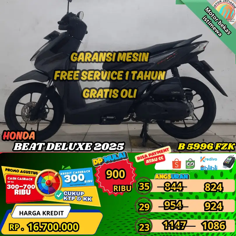 BEAT DELUXE ISS 2025 BISA PAYMENT CC& SPYLATERKREDIVO(SUKSESMOTOR)