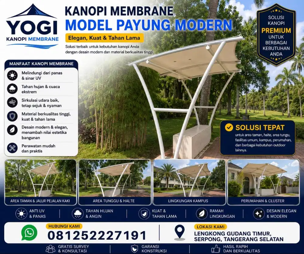 Jasa Kanopi Membrane untuk Cafe Outdoor