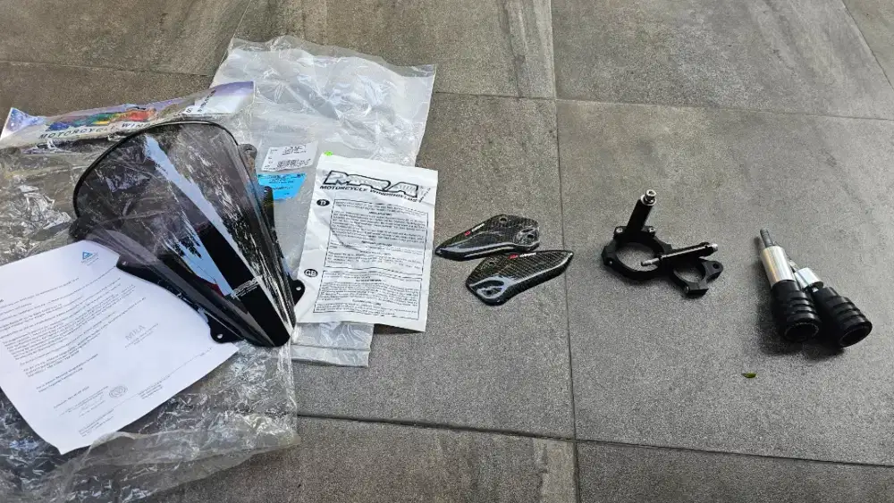 Dijual Windshield MRA, Frame Slider WR3, Bracket SD WR3 Kawasaki ZX25R