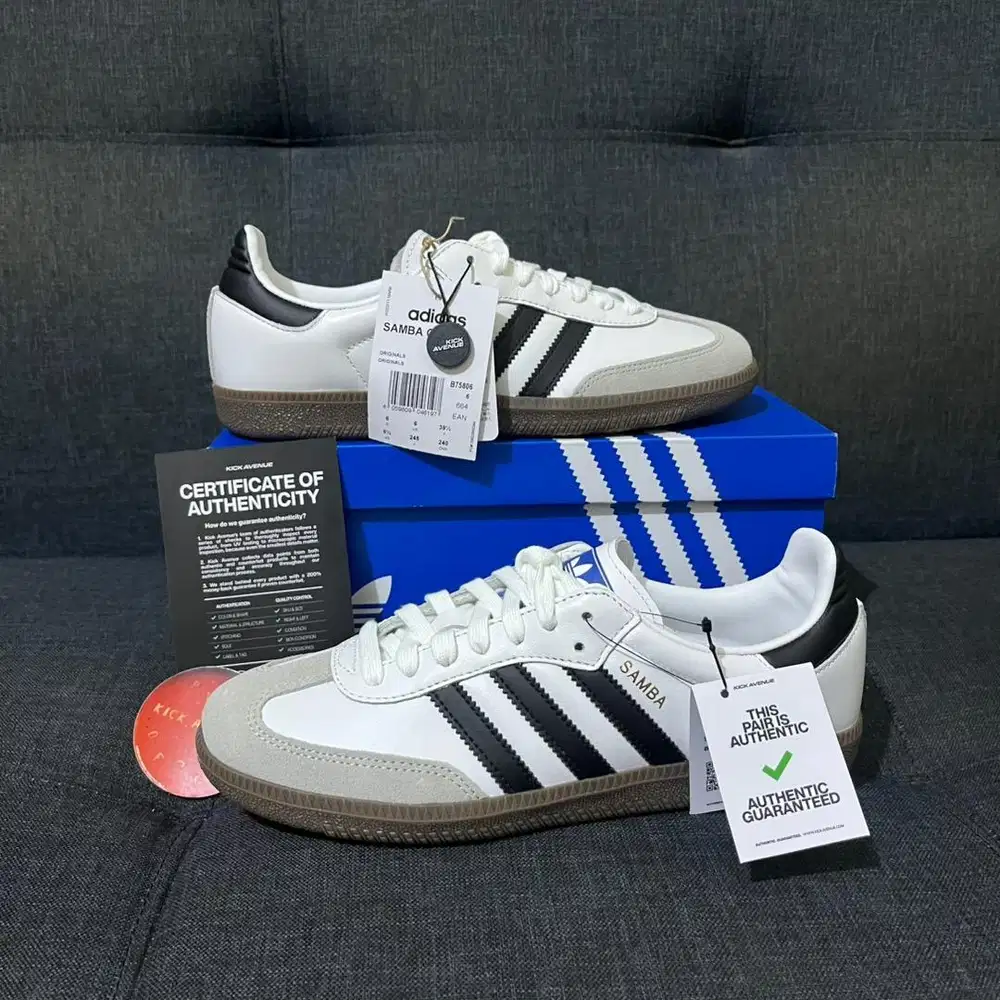 Adidas Samba OG White Black Size 39 1/3 BNIB Original