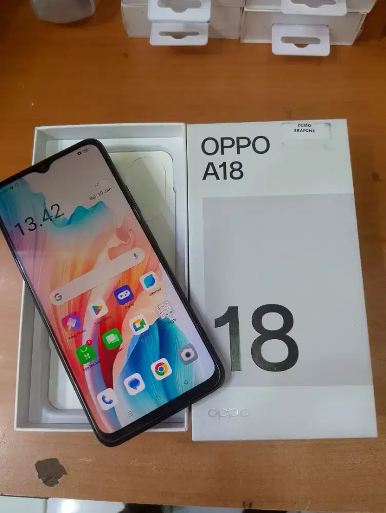 Second Oppo A18 4/128gb ex resmi fulset mulus normal no minus