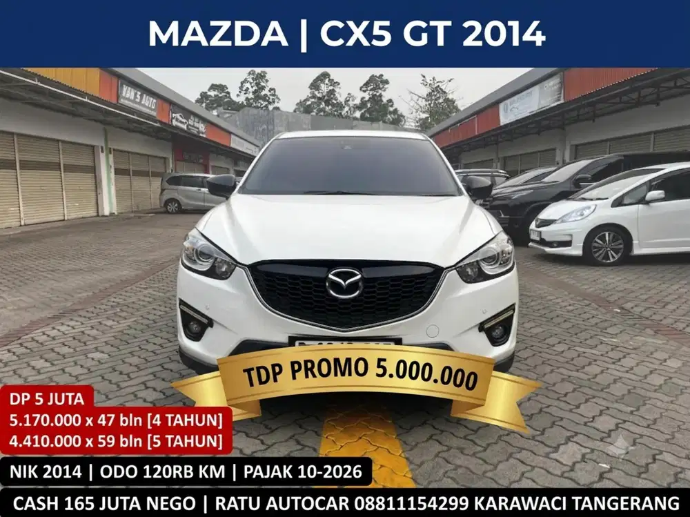 DP PROMO 5JT MAZDA CX5 GT MATIC 2014 SUNROOF WHITE EDITION