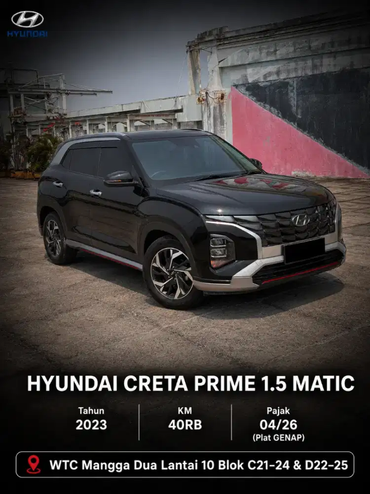 Hyundai Creta Prime IVT 2tone tahun 2023 hitam