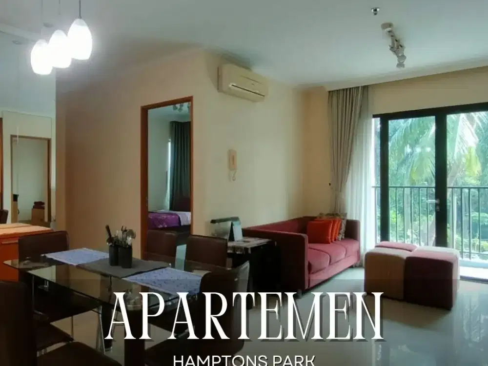 DIJUAL MURAH APARTEMEN HAMPTONS PARK 3BR SEMI FUNISHED DI JAKARTA SELATAN