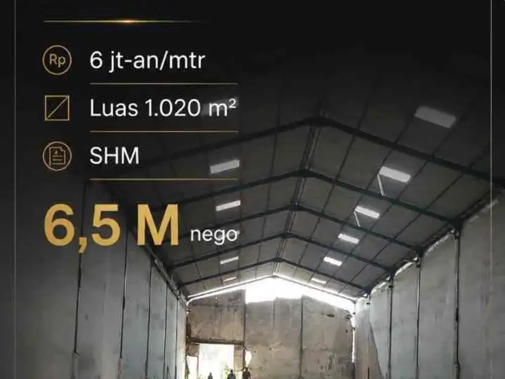 MURAH‼Gudang margomulyo indah luas 1.020 m2