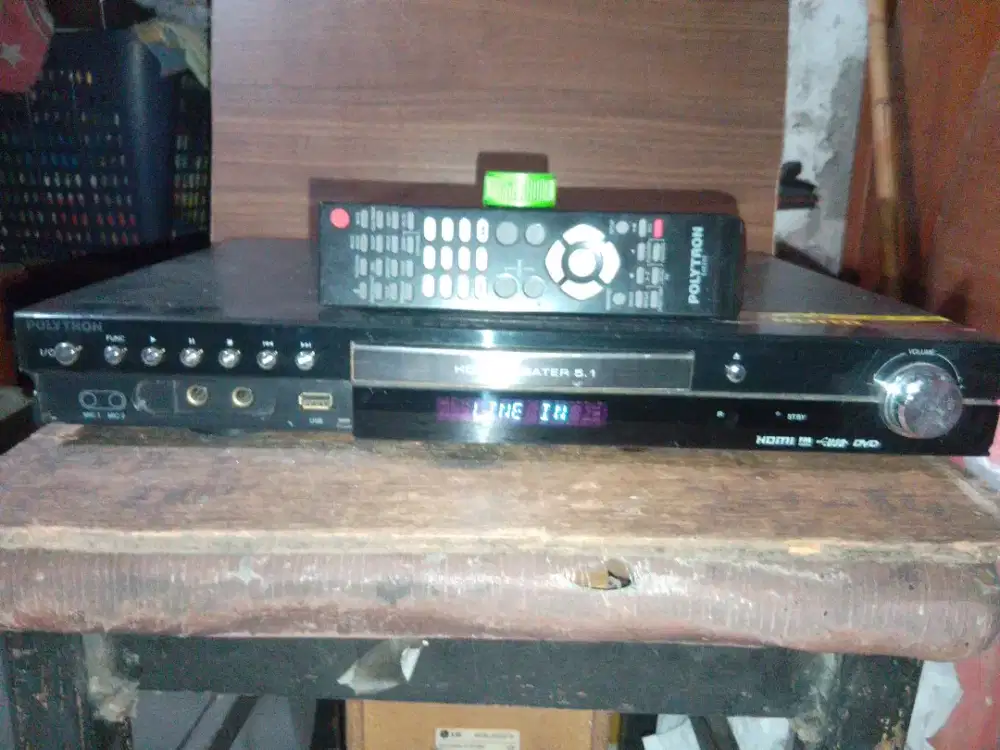 Polytron Amplifier Home Theater USB 5.1, full ori, segel, DVD jalan