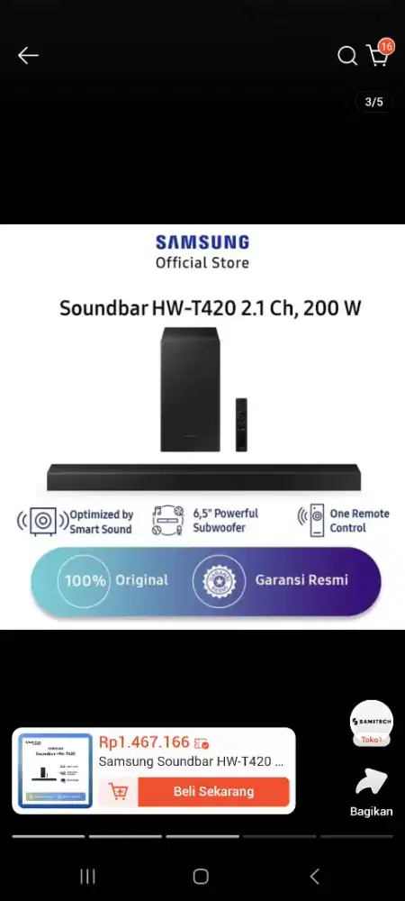 Samsung Soundbar HW-T420 (Jual Santai)