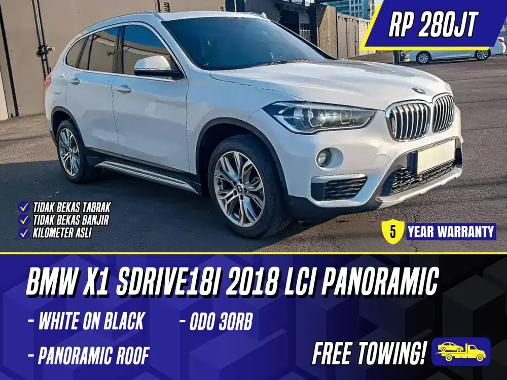 BMW X1 sDrive18i 2018 LCI Panoramic White Putih xLine