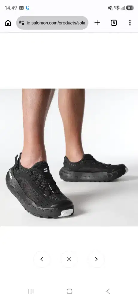 Sepatu Salomon Solamphibian black Baru ukuran 42 1/2