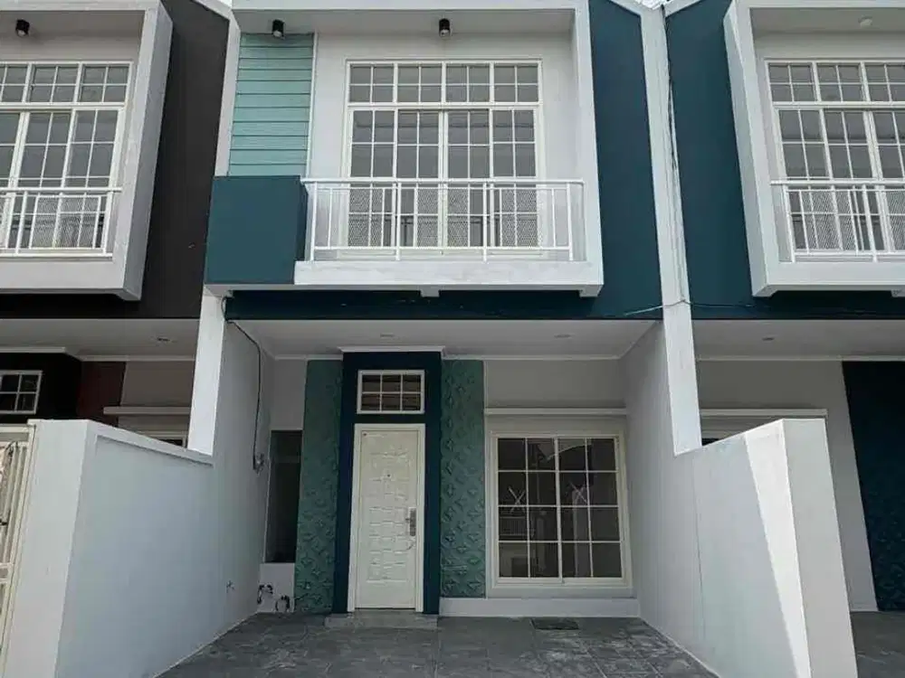 Baru gress rumah lebak minimalis model scandinavian row jalan 2 mobil longgar