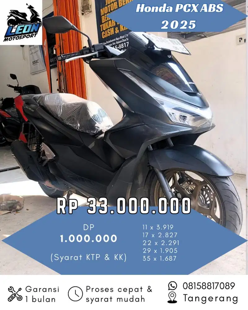 Pcx abs 2025, jual beli motor seken