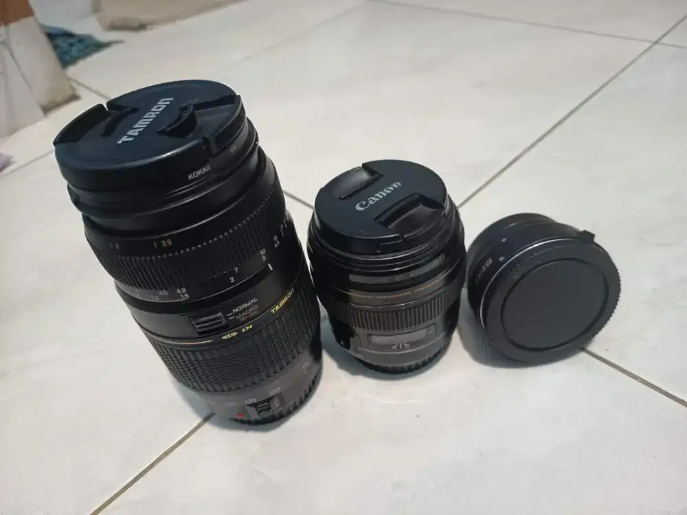 Canon 70d tamron 70-300 lensa 85 adapter memori wifi