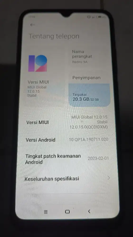 REDMI 9A RAM 3/32 BEKAS