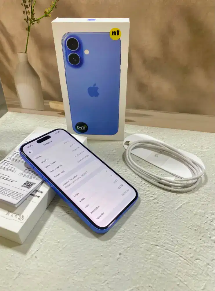 Iphone 16 128gb ultramarine
bh 100% cc 1