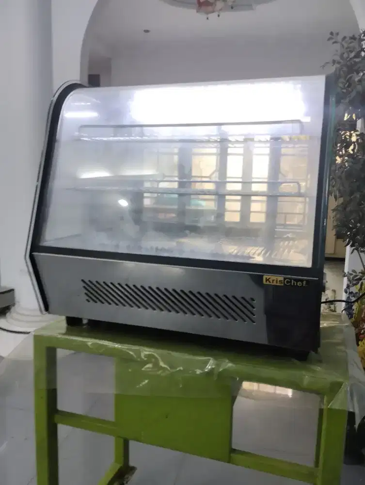 Display Cooler Kue Krischef 120L+Meja | Showcase Chiller