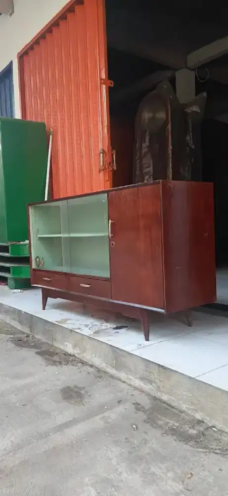 Meja bupet jengki jati tua meja tv credenza