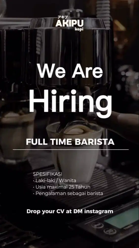 BARISTA AKIPU KOPI (ROONGS AND SPACE)