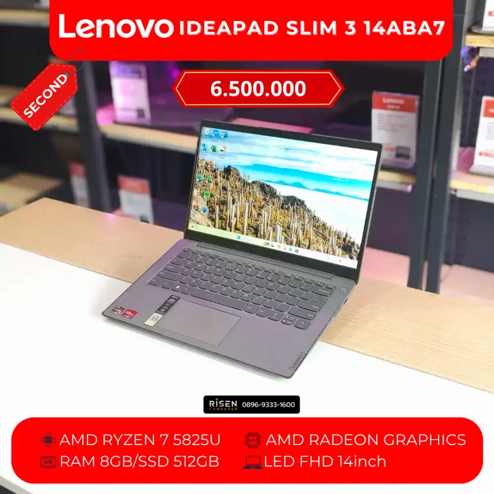 LENOVO IDEAPAD SLIM 3 14ABA7 AMD Ryzen 7 5825U 8/512GB FHD 14Inch